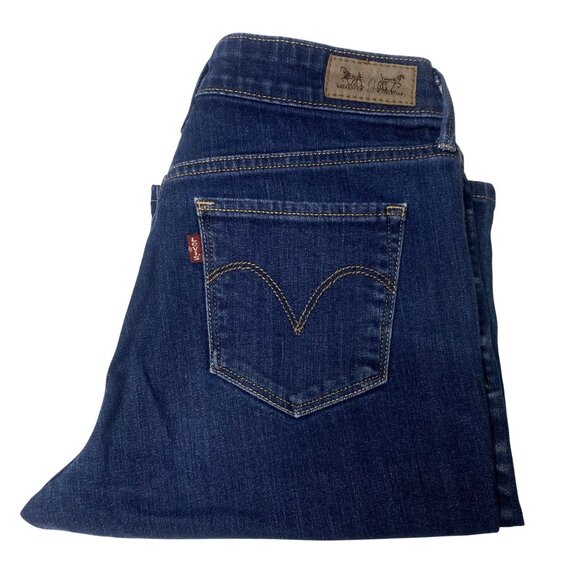 Levis Womens Denim Bermuda Shorts ‎ Medium Wash Size 6P - Picture 1 of 5